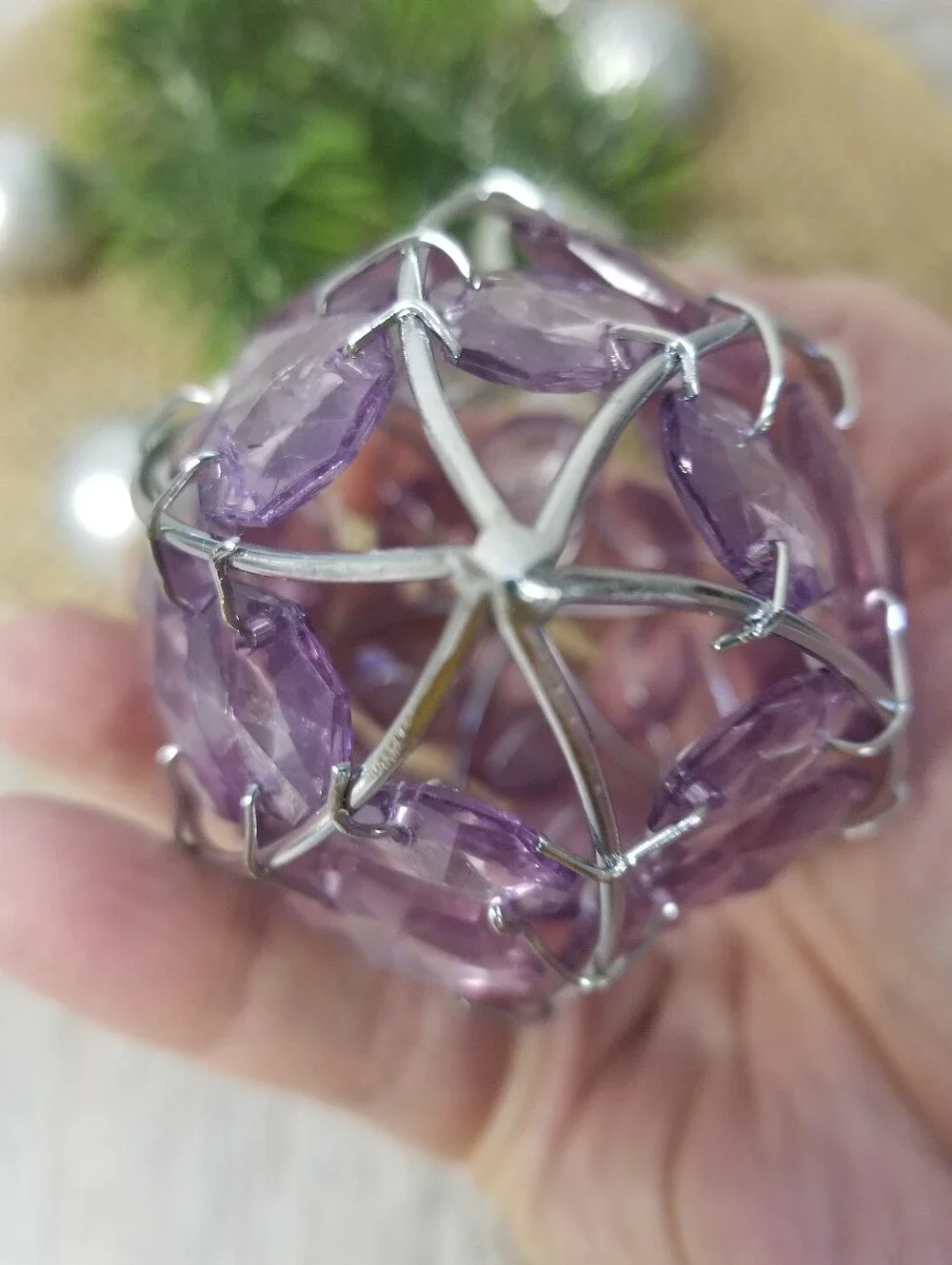 Jeweled Teardrop Shaped Ornament